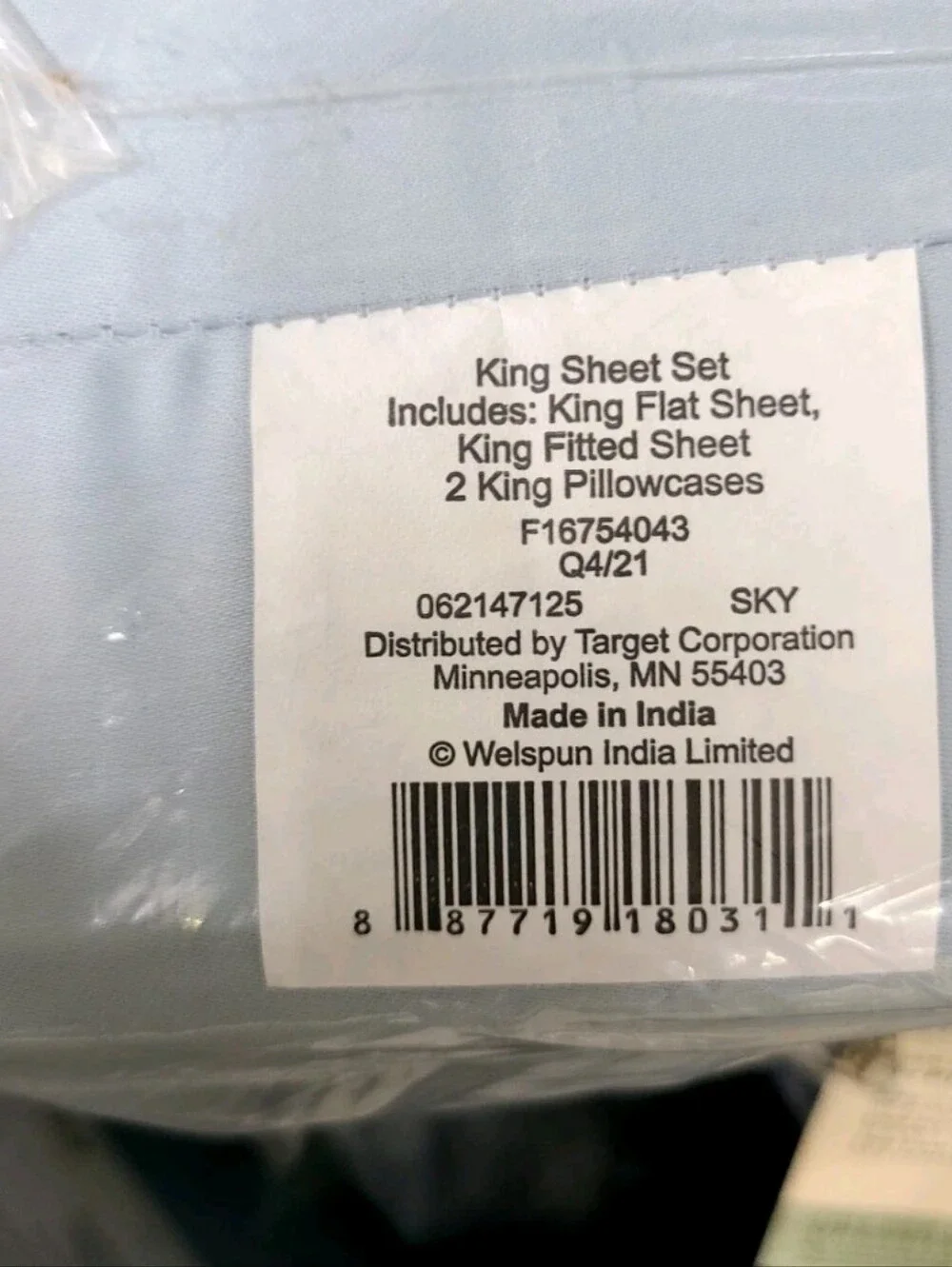 Kind•Lier 4 Piece Sheet Set (king) 100% Organic Cotton - Sky Blue
